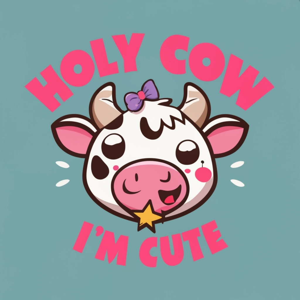 卡通风格的奶牛标志