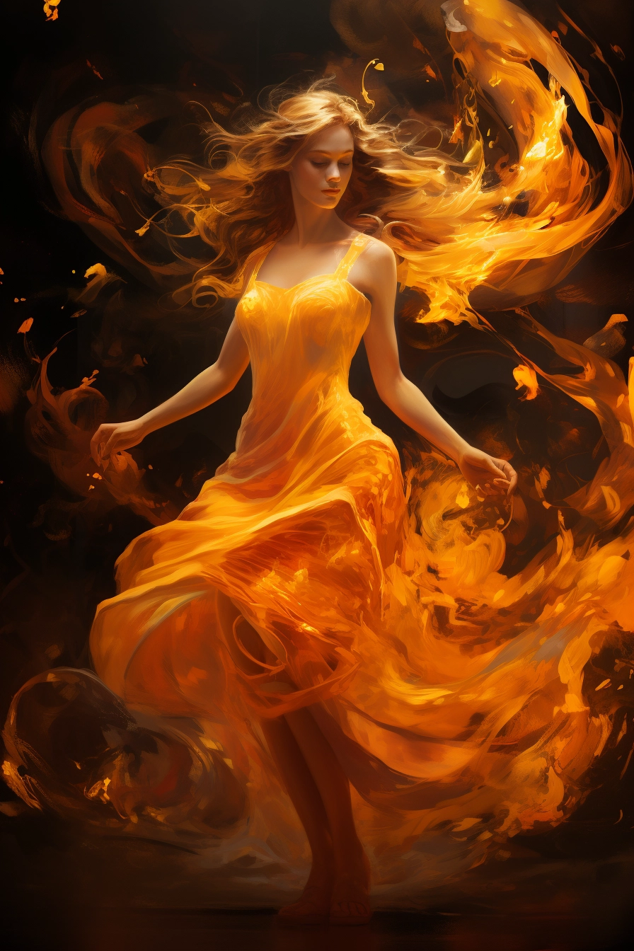 火焰中跳舞的女孩