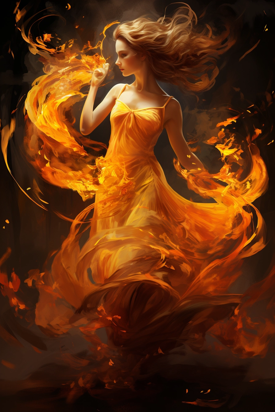 火焰中跳舞的女孩