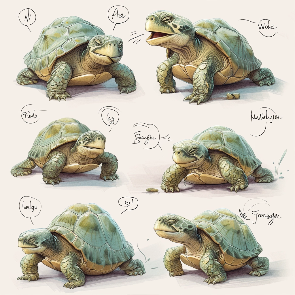 乌龟先生的日常插画