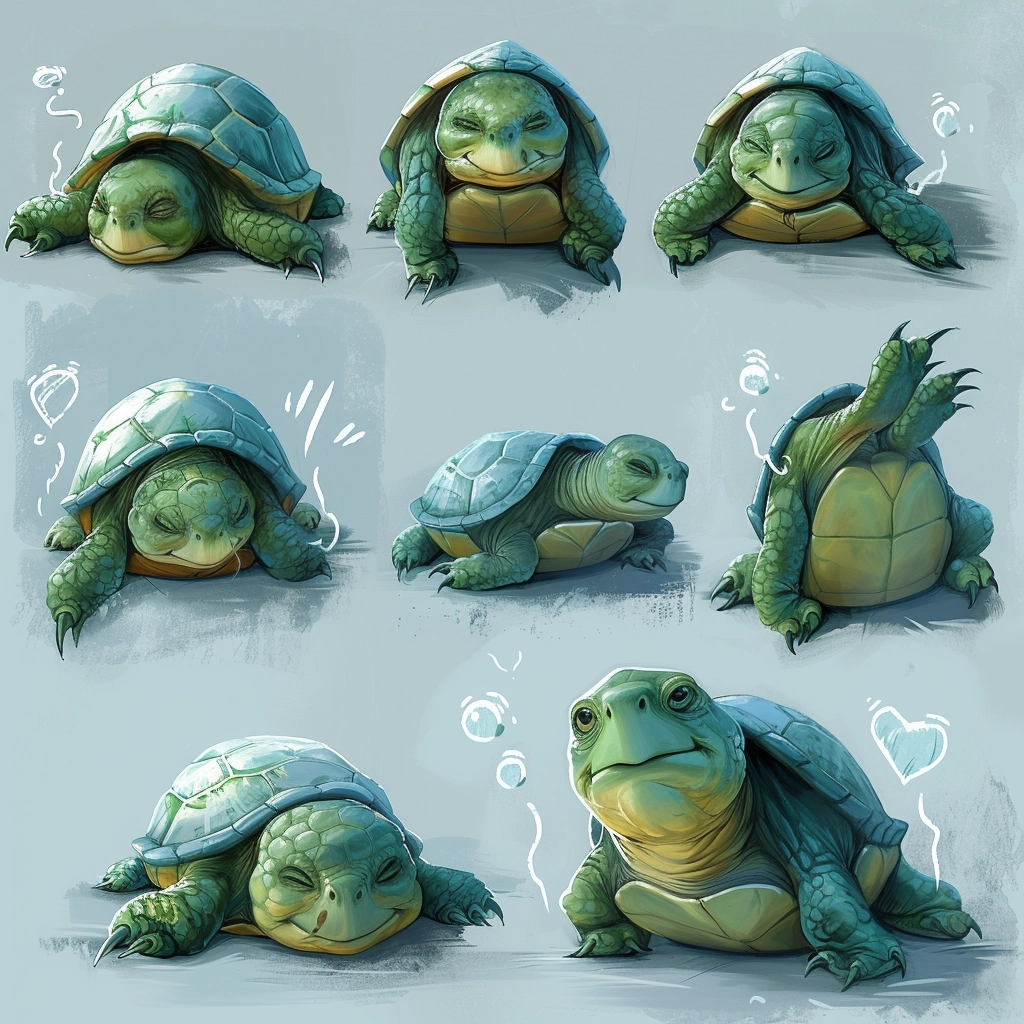 乌龟先生的日常插画